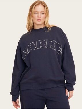 New Target x Parke Navy Embroidered Logo Sweatshirt L/XL